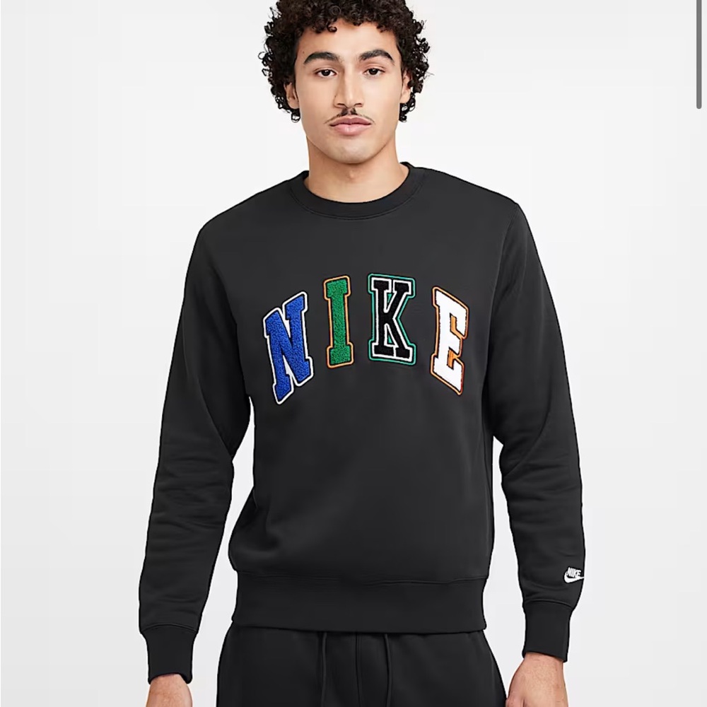 Nike Men's Multicolor Logo Crewneck Sweater